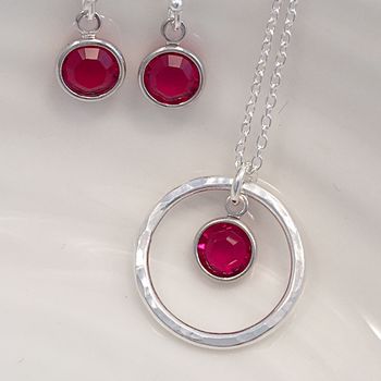 January Birthstone Circle Necklace, 4 of 5