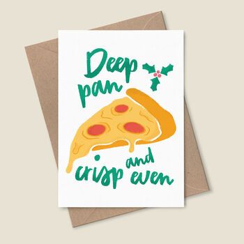 'Deep Pan' Pizza Christmas Card, 4 of 6