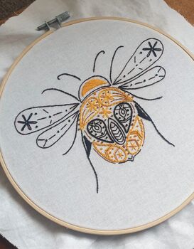 Whimsical Bumblebee Embroidery Kit, 3 of 12