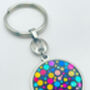 Fun Disco Keyring Handmade With Colourful Sparkly Glitter, thumbnail 2 of 6