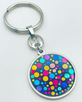 Fun Disco Keyring Handmade With Colourful Sparkly Glitter, 2 of 6