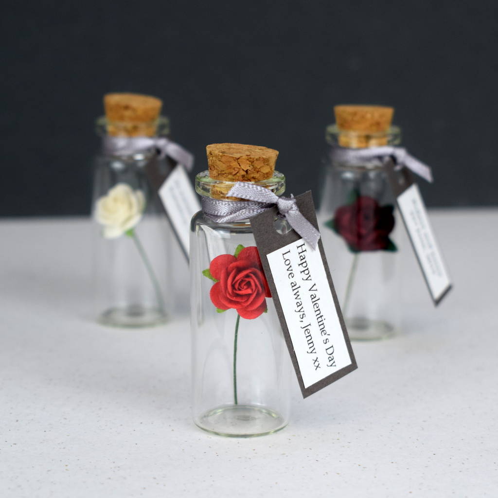 Miniature Personalised Paper Tea Rose Gift, 1 of 12