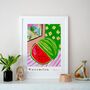 Watermelon Still Life Art Print Watercolour Poster, thumbnail 1 of 6