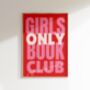 Girls Book Club Wall Art Print Gift For Book Lovers Reading, thumbnail 7 of 9