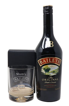 Personalised Baileys Design Glass Tumbler And 70cl Baileys In Presentation Gift Box, 2 of 3