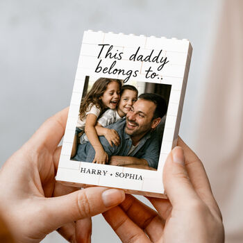 Personalised Christmas Photo Memory Block For Dad, 5 of 9