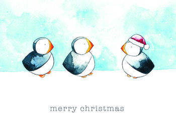 Puffins Christmas Card, 3 of 4