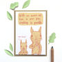 'Acorn Tea' Squirrel Card, thumbnail 1 of 2