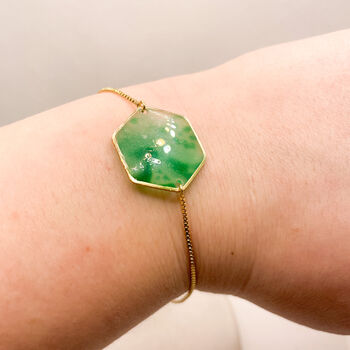 Translucent Green, Hexagon Slider Bracelet, 8 of 12
