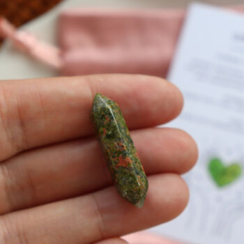 Unakite Point Shape Crystal Healing And Balance Stone, 3 of 9