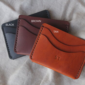 Personalised Minimalist Leather Wallet, 6 of 9