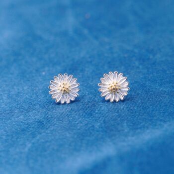 Daisy Stud Earrings, Small Flower Studs, 4 of 7