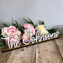 Personalised Wedding Surname Sign With Stand Decor, thumbnail 1 of 8