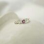 White Topaz And Pink Tourmaline Ring, thumbnail 4 of 8