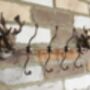 Heavy Iron Stag Coat Hook Rack – Distressed Gold, thumbnail 4 of 5
