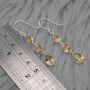 Citrine Teardrop Dangle Drop Earrings: 925 Silver, thumbnail 5 of 9