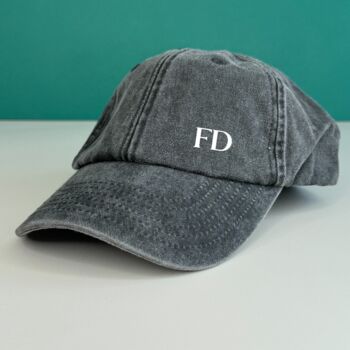 Personalised Initials Vintage Style Cap, 4 of 4
