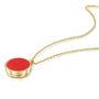 Personalised Coral Round Locket 18 K Gold Plate, thumbnail 3 of 8
