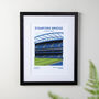 Minimal Football Stadium Framed Print, thumbnail 2 of 2