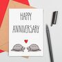 Tortoise Love Anniversary Card, thumbnail 1 of 2