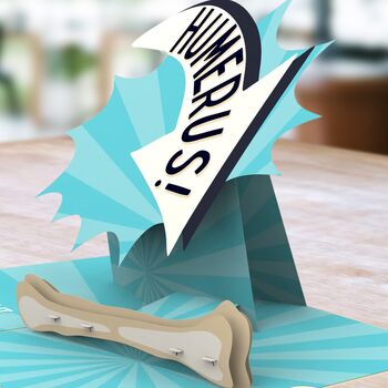 'Humerus' Pop Up Card! Punny 'Dad Joke' With 3D Bone, 2 of 11