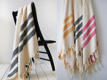 Personalised Handwoven Cotton Throw Blanket, Gift For Her, 10 of 10