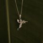 Cupid With Gun Pendant, Guardian Angel Silver, thumbnail 2 of 4