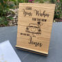 Personalised Leave Your Wishes Wooden Wedding Sign D2, thumbnail 2 of 2