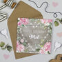 Personalised Floral Fairy Lights Happy Birthday Card, thumbnail 1 of 6