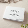 Modern Elegance Personalised Names Wedding Guest Book, thumbnail 2 of 3