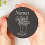 Personalised Gardening Gift Engraved Slate Coaster For Him Or Her, thumbnail 1 of 3