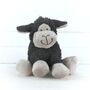 Black Lamb Soft Toy With Personalised Keyring, thumbnail 2 of 3