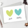 Personalised Sibling Heart Father's Day Card, thumbnail 4 of 7