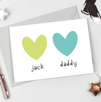 Personalised Sibling Heart Father's Day Card, 4 of 7