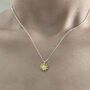 Sterling Silver Tiny Sunflower Pendant Necklace, thumbnail 1 of 12