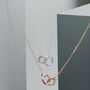 Sterling Silver Entwined Ring Necklace, thumbnail 1 of 5