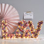 Handmade Couples Flower Marquee Initial Lights, thumbnail 1 of 6
