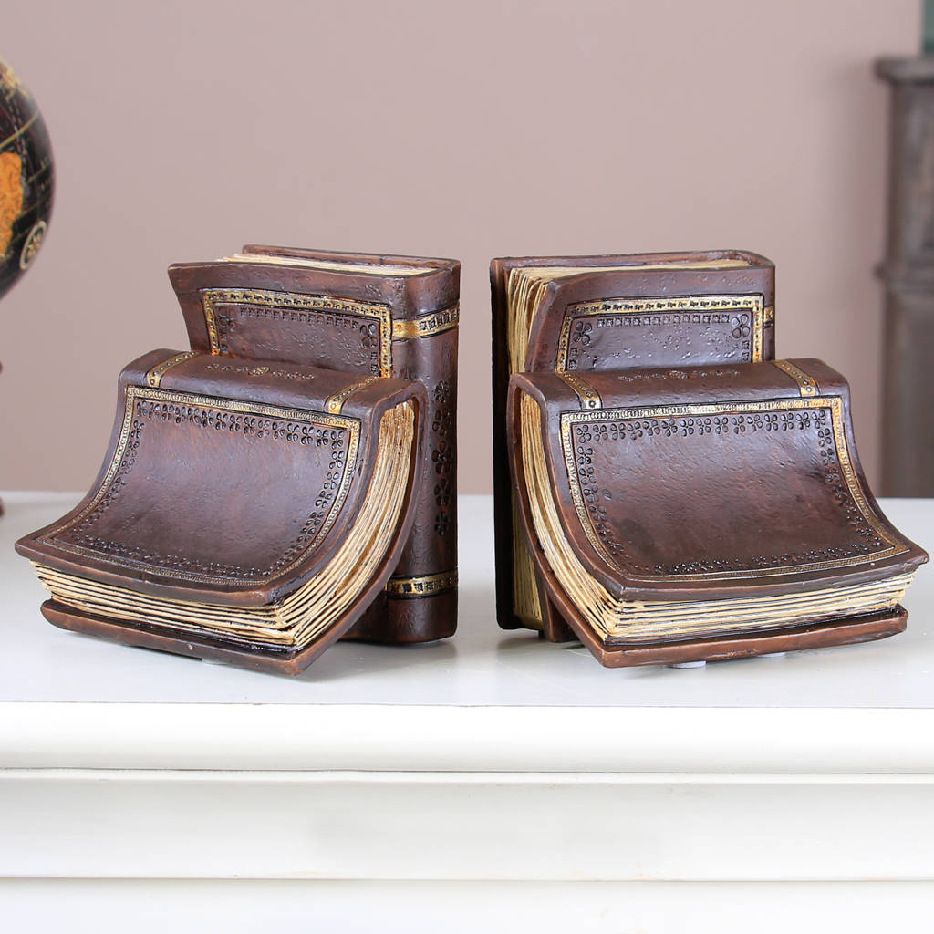 antique style classic literature bookends by dibor