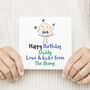 Happy Birthday Daddy Love And Kicks The Bump Card, thumbnail 1 of 2