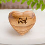 Daddy Dad Grandad Olive Wood Heart Hug Pocket Token, thumbnail 3 of 9