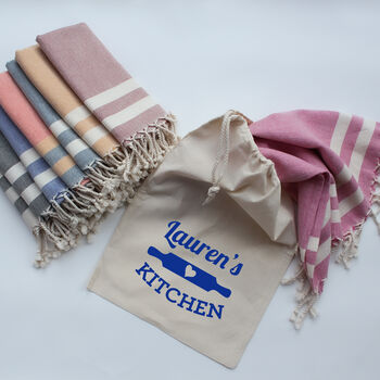 Personalised Cotton Tea Towel And Tablecloth, 7 of 12