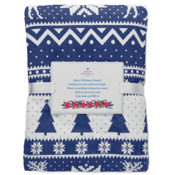 Personalised Festive Fleece Blanket, 3 of 7