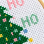 Ho Ho Ho Christmas Tree Cross Stitch Kit Three Inch Hoop, thumbnail 4 of 5