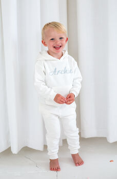 Child's Embroidered Italic Name Hoodie Jumper, 6 of 12