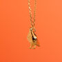 Pigeon Sterling Silver Gold Plated Necklace, thumbnail 1 of 10