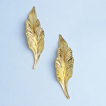 G Decor Small Brass Leaves Cupboard Pull Draw Handle, 4 of 4