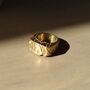 Gold Chunky Ring Unisex Gift, thumbnail 1 of 7