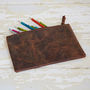 Personalised Message Leather Pencil Case, thumbnail 4 of 8
