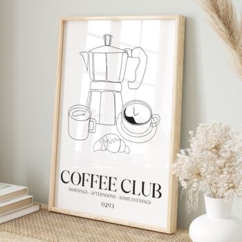 Coffee Club Print Gift For Coffee Lovers, 7 of 7