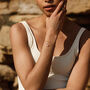 June Moonstone Gold And Silk Birthstone Bracelet, thumbnail 6 of 7